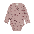 Long Sleeve RIbbed Bodysuit- Fawn