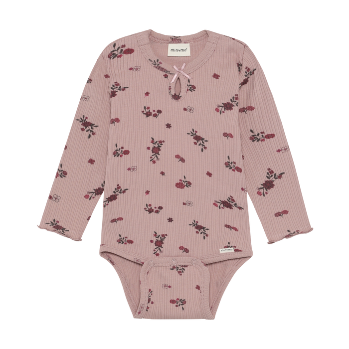 Long Sleeve RIbbed Bodysuit- Fawn