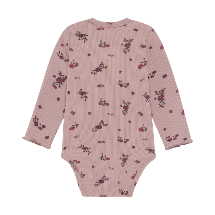 Long Sleeve RIbbed Bodysuit- Fawn