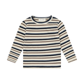 Long Sleeve Ribbed Striped Tee- Dark Sapphire