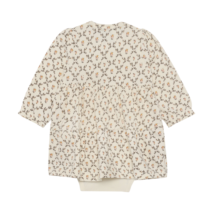 Long Sleeve Skirted Bodysuit- Seedpearl