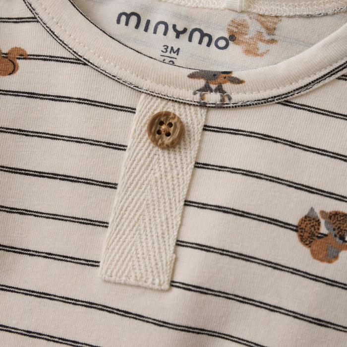 Long Sleeve Striped Animal Bodysuit