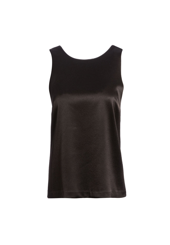 MAC COWL NECK TANK - BLACK