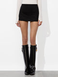 MACE LINEN MINI SKORT - BLACK