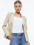 MACEY CHINO FITTED NOTCH COLLAR BLAZER - LATTE