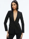 MACEY SLIT SLEEVE BLAZER - BLACK