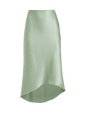 MAEVE HI LO SLIP SKIRT - SAGE