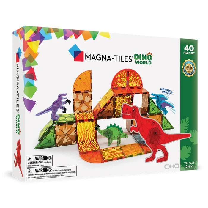 MAGNA-TILES Dino World 40-Piece Set