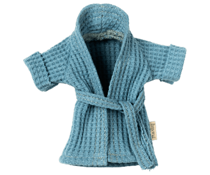 Maileg Dad/Mum Mice Bathrobe- Dusty Blue