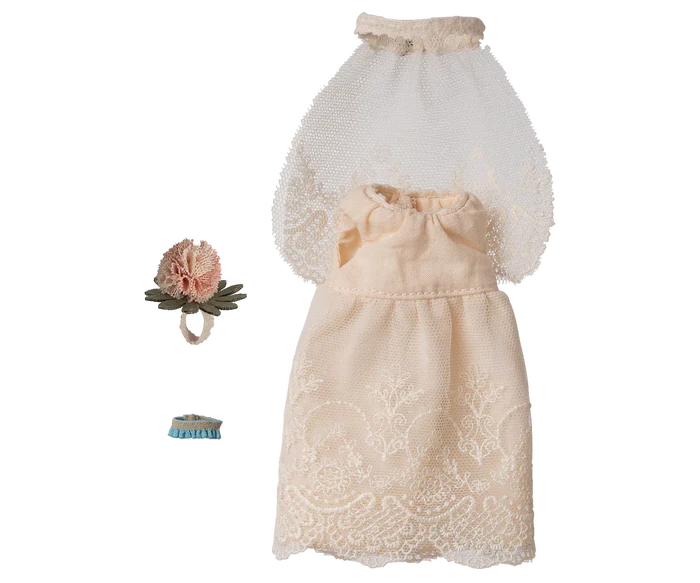 Maileg Wedding Dress, Mum Mouse