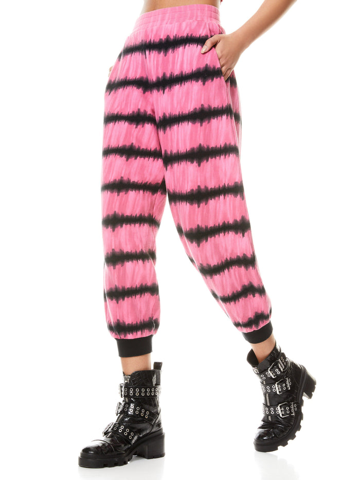 MALIBU BAGGY JOGGER - WASHED TIE DYE PINK