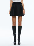 MALKA A-LINE FULL MINI SKIRT - BLACK