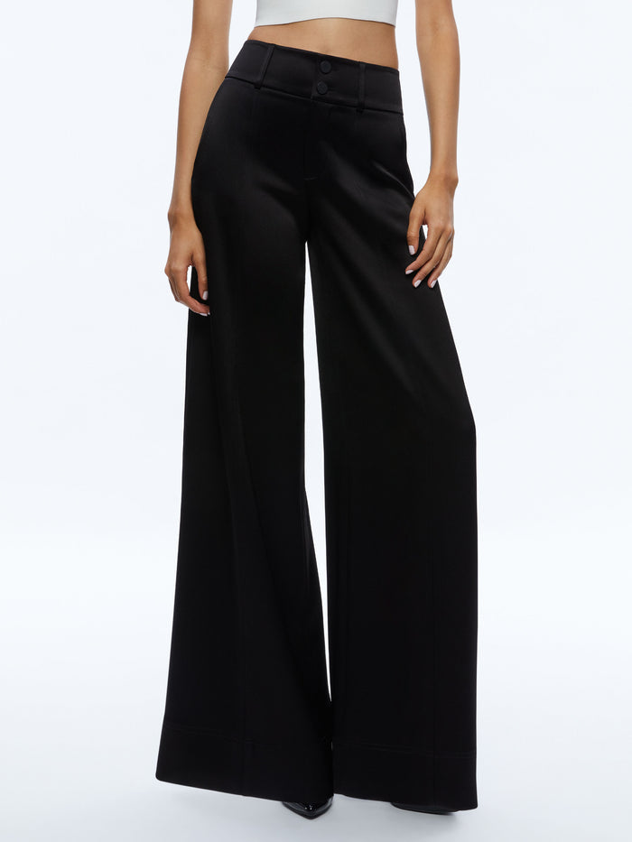 MAME HIGH RISE WIDE LEG PANT - BLACK