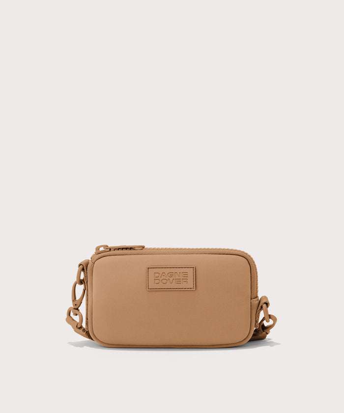 Dagne Dover Mara Phone Sling in brown camel.