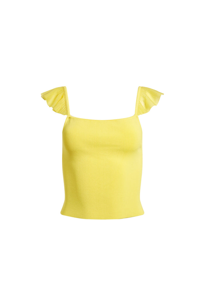 MARG RUFFLE STRAP CROP TOP - CITRUS