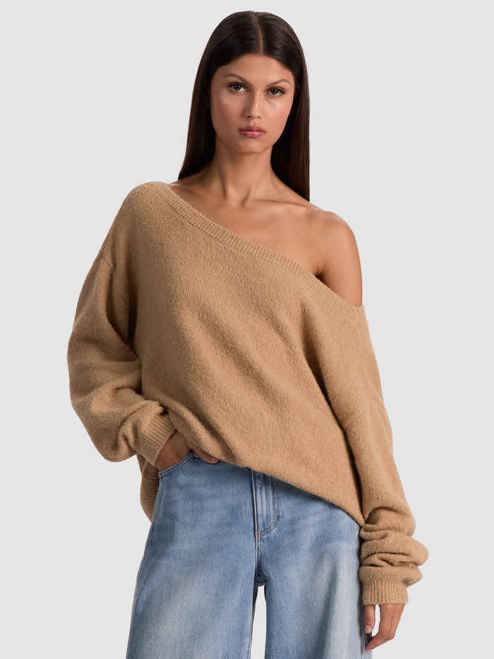 MARG SLOUCHY PULLOVER - TAN