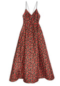 MARILLA V NK STRAPPY GOWN - RED/BLACK