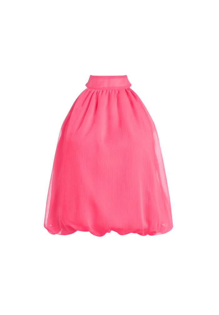 MARIS HALTER TOP - HOT PINK