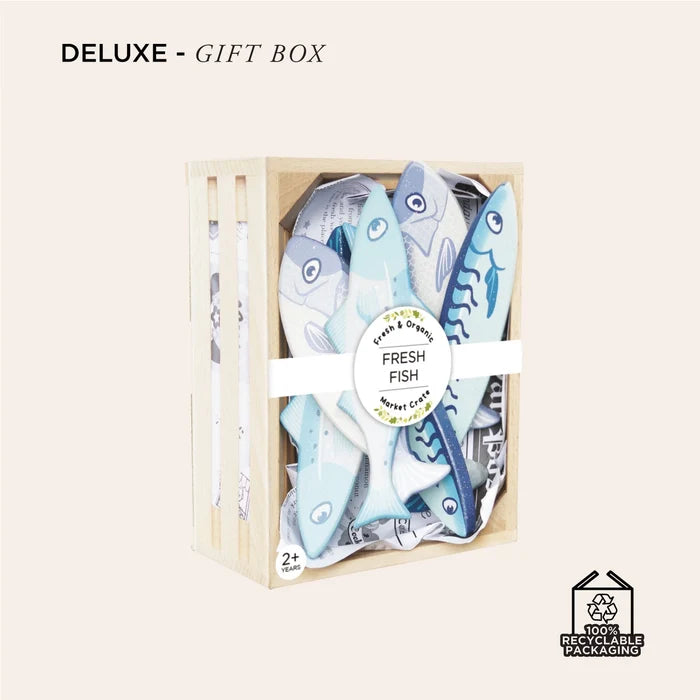 Market Fish Wooden Play Market Crate