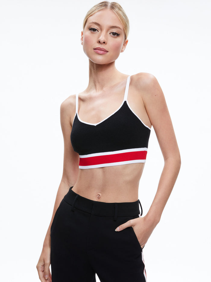 MAUDE BRALETTE - BLACK/PERFECT RUBY