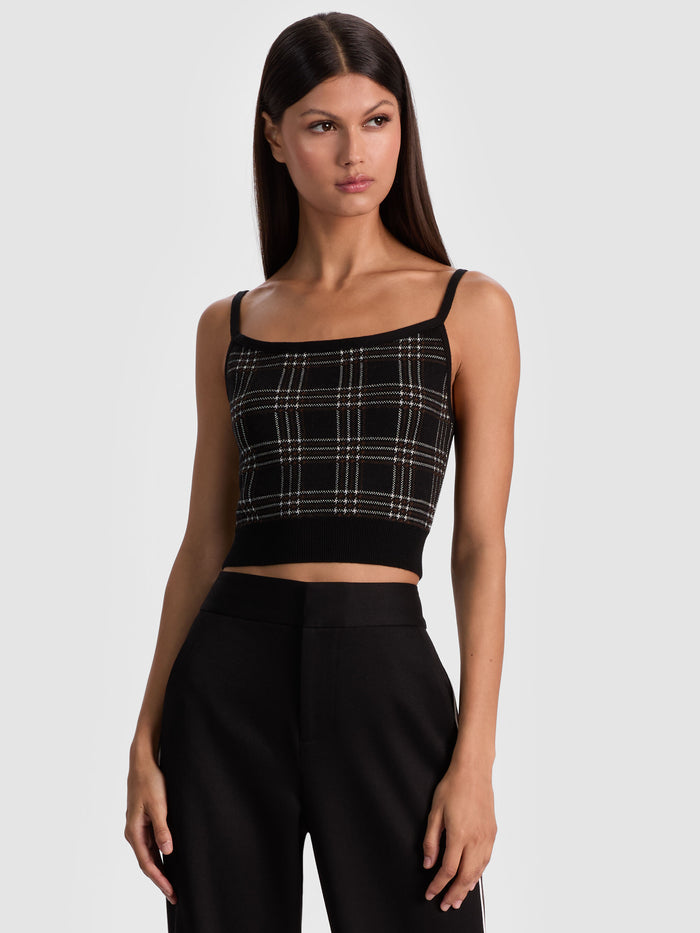 MAUDE PLAID BRALETTE - BLACK MULTI