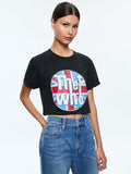 MAXIE CROPPED TEE - BLACK/MULTI