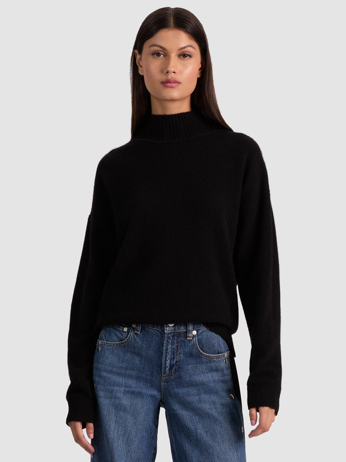 MELIE CASHMERE PULLOVER - BLACK