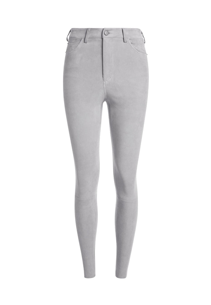 MIKAH SUEDE HIGH RISE PANT - SLATE