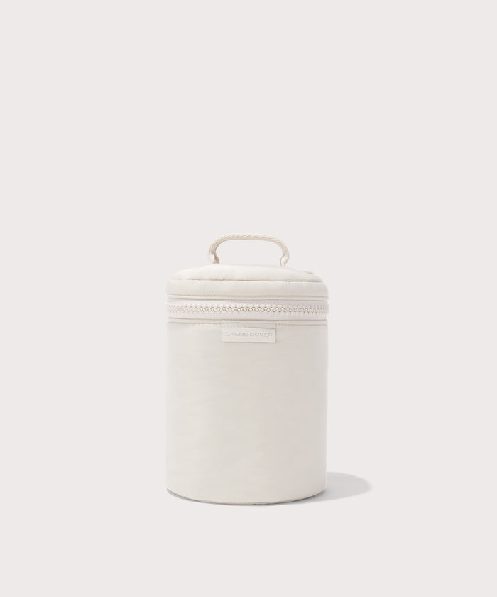 Dagne Dover large Mila Toiletry Pouch in white.