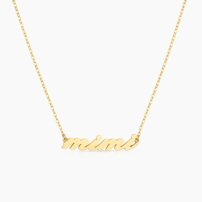 Mimi Silver Script Necklace