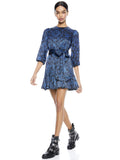 MINA PUFF SLEEVE MINI DRESS - WINTER PALACE