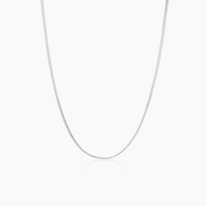 Mini Dani Silver Herringbone Necklace