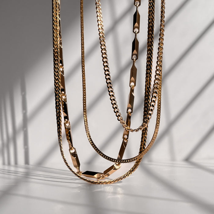 Mini Dani Silver Herringbone Necklace