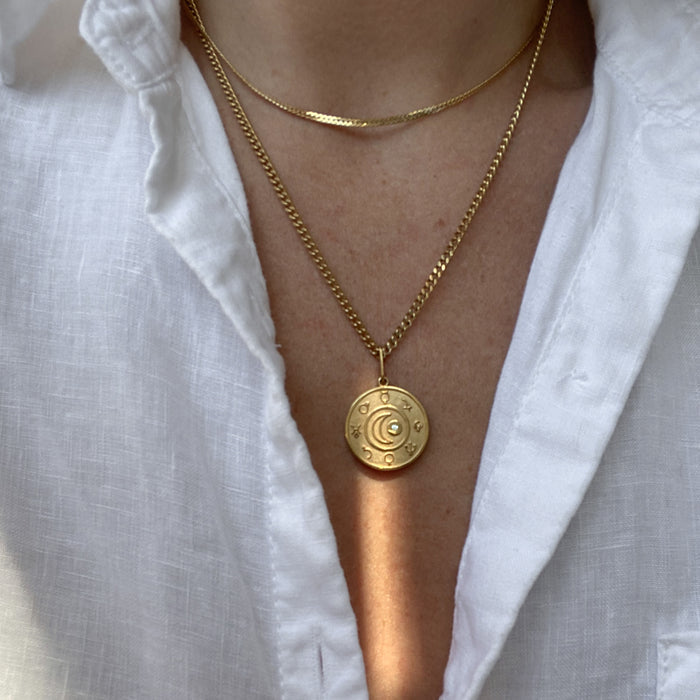 Mini Dani Silver Herringbone Necklace