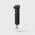 black mini pepper spray with keychain