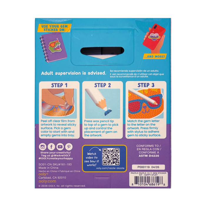 Mini Razzle Dazzle DIY Gem Sticker Kit - Happy Stuff