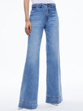 MISSY BRAIDED WAISTBAND JEAN - IVY BLUE
