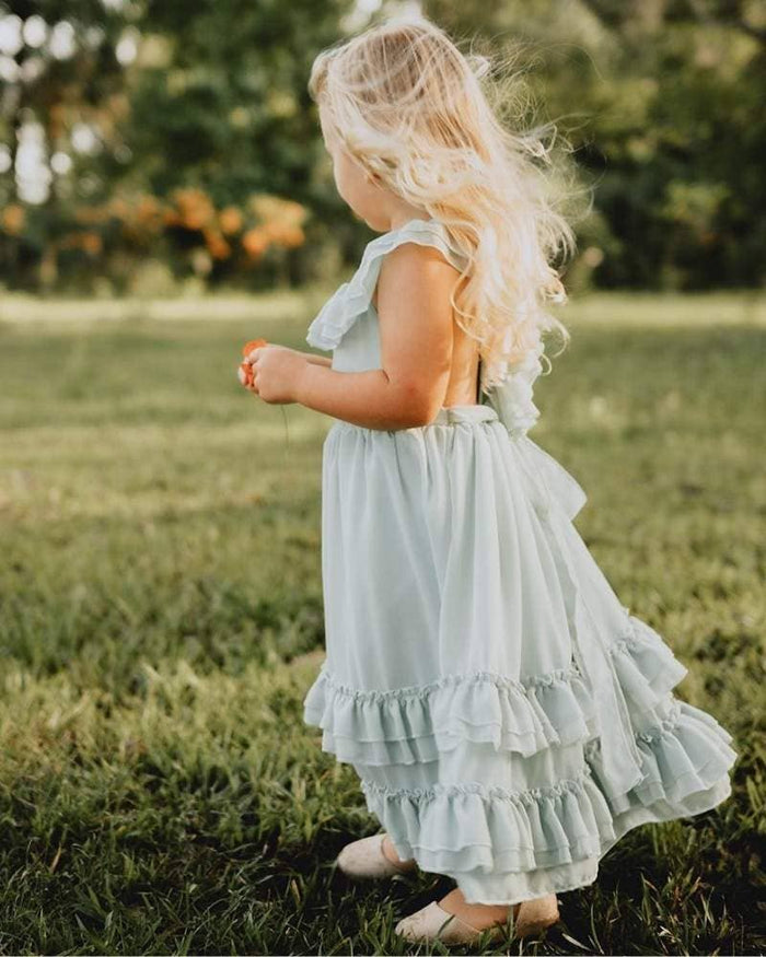 Mommy and Me Nellie Ruffle Maxi Dress - Sage