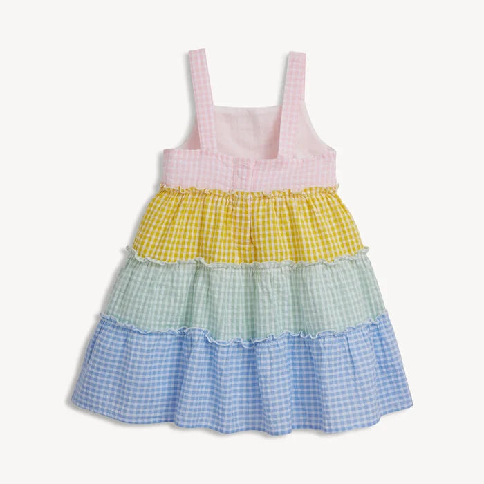 Multi Gingham Magnetic Closure Dress