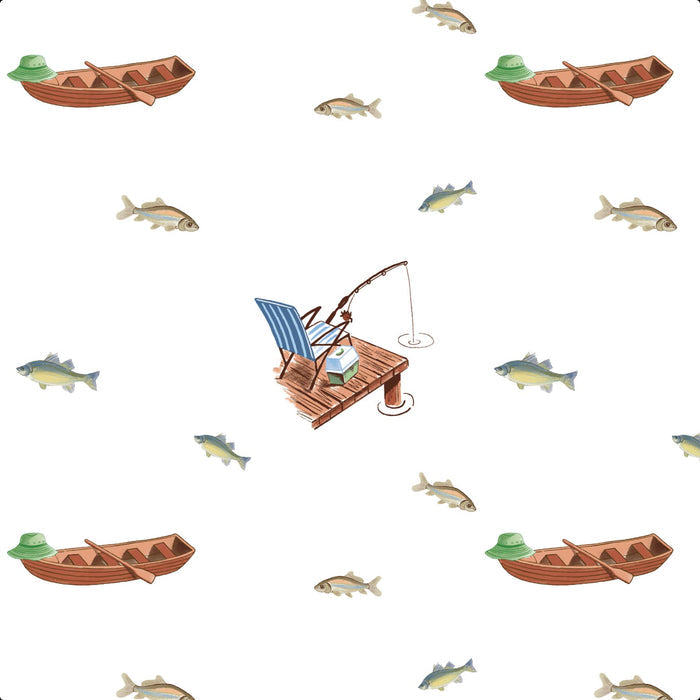 Muslin Quilt Baby & Kids Blanket Gone Fishing