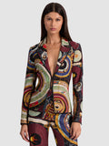 MYA PRINTED BLAZER - HANDS OF TIME