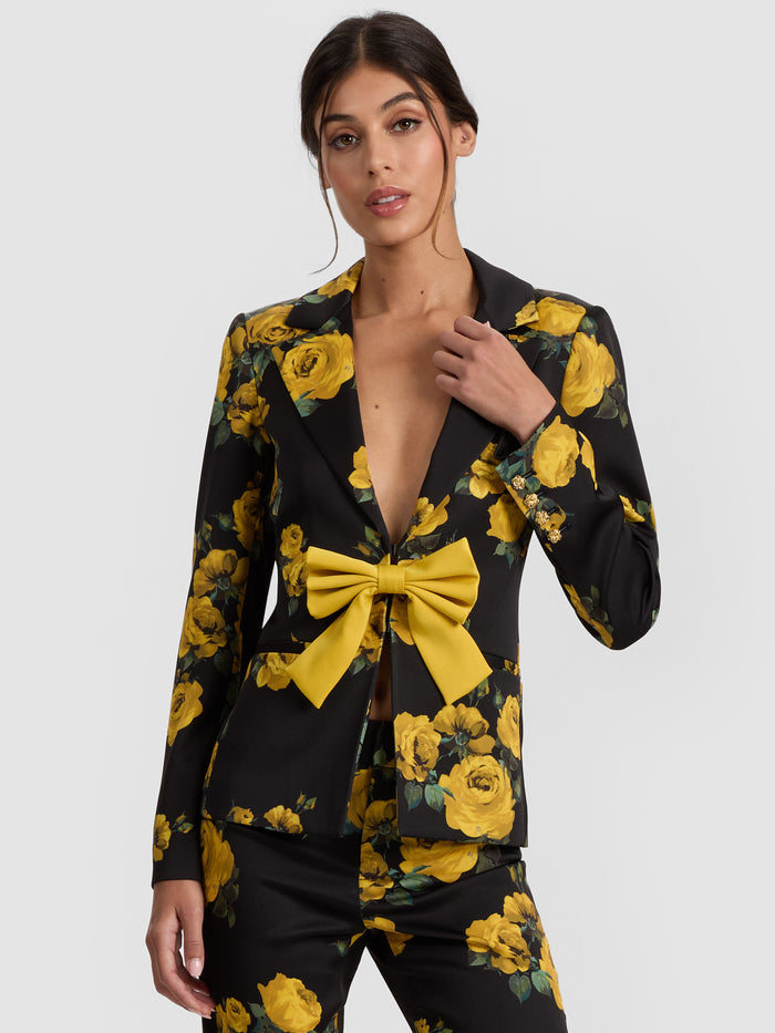 MYA PRINTED BLAZER - ROSEHIPS