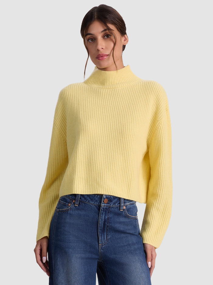 NANCE CASHMERE TURTLENECK - BUTTER