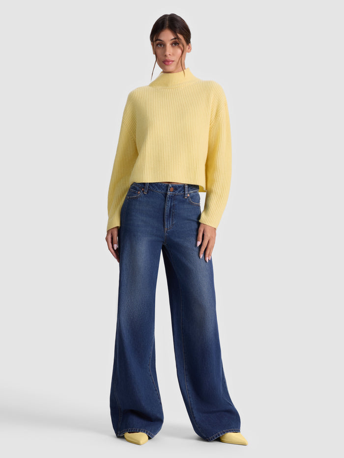 NANCE CASHMERE TURTLENECK - BUTTER