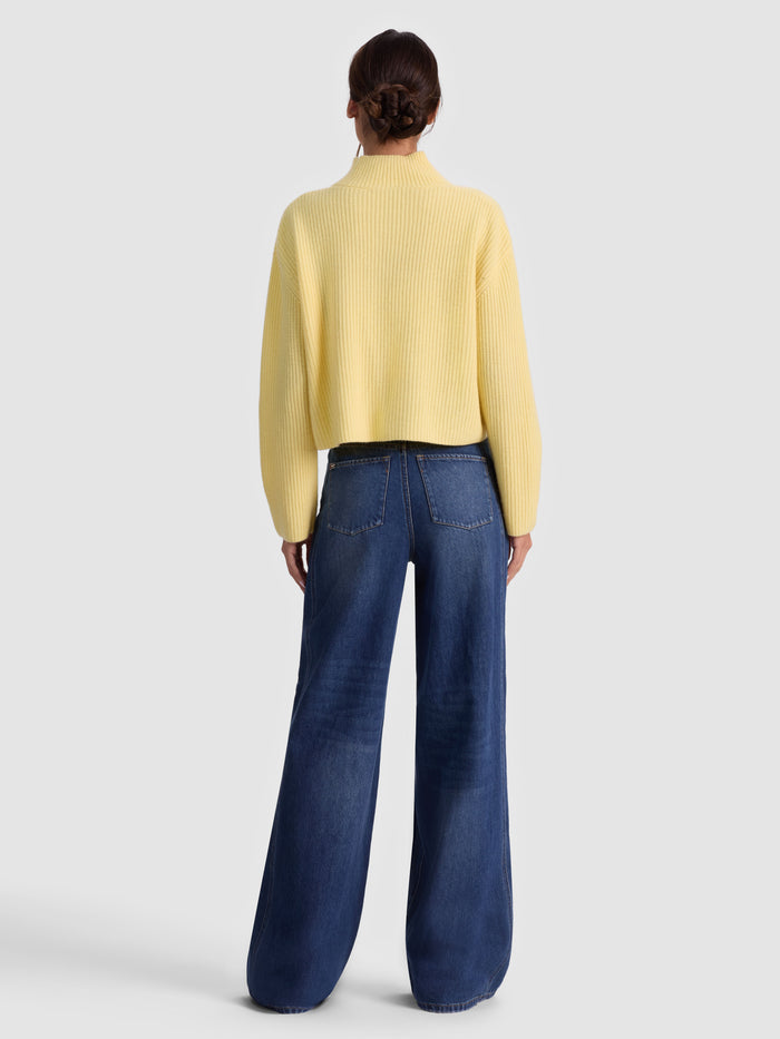 NANCE CASHMERE TURTLENECK - BUTTER