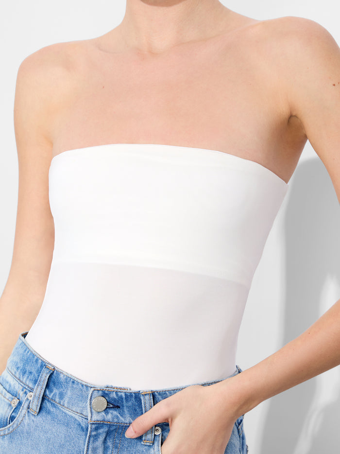NAOMI STRAPLESS BODYSUIT - OFF WHITE