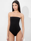 NAOMI STRAPLESS BODYSUIT - BLACK
