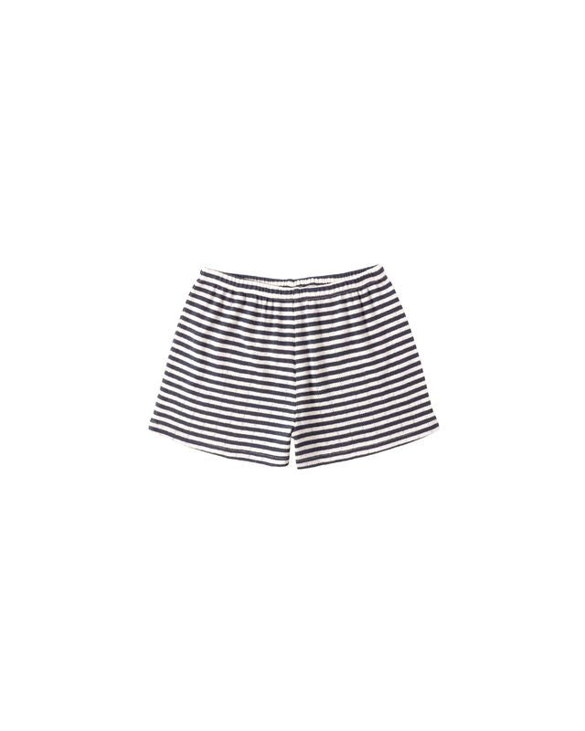 Navy Stripe Pointelle Shorts