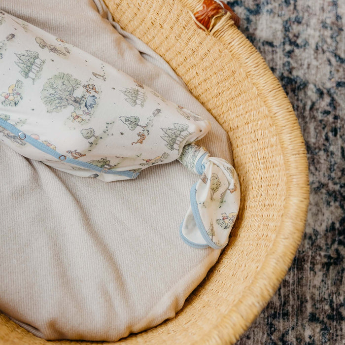 Newborn Knotted Gown- Hundred Acre Wood