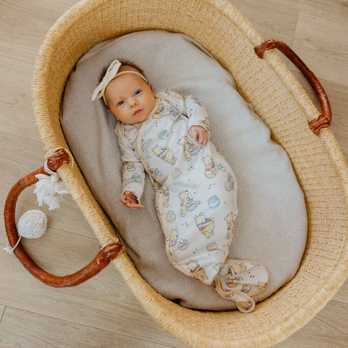 Newborn Knotted Gown- Hunny